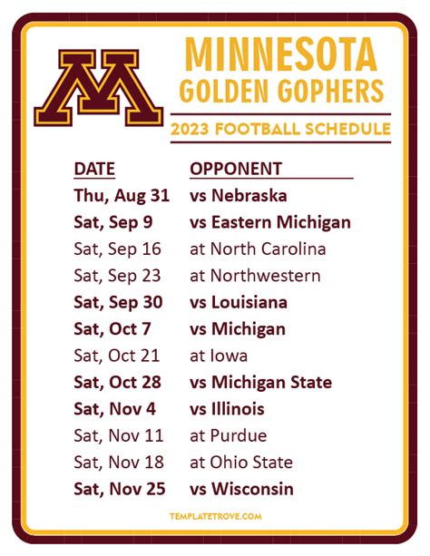 minnesota gopher five|gopher sports schedules.